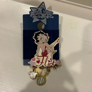 Universal Studios Flirt Character Brooch with Red and Gold Accents